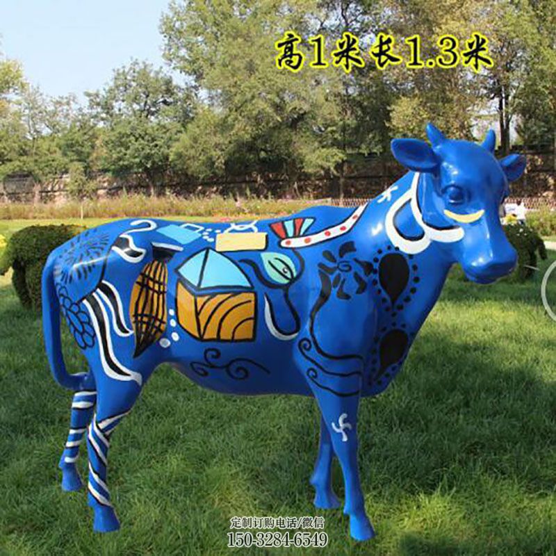 玻璃钢牛雕塑工艺 城市广场动物雕塑提供 景区牛雕塑优选